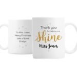 Personalised 'Thank You For Helping Me Shine' Teachers Ceramic Mug - Image 5