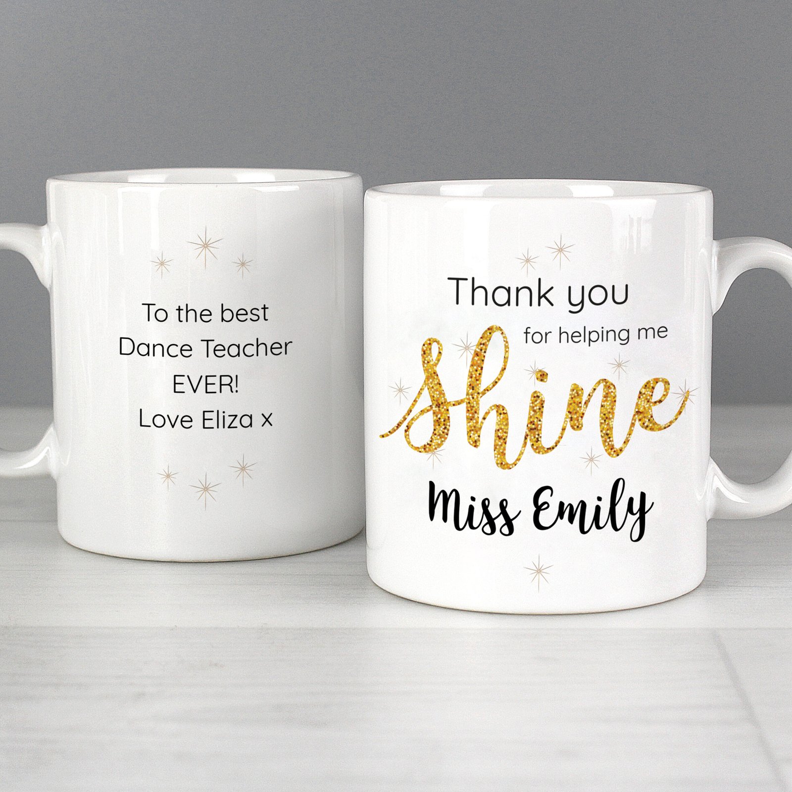 P0805H75 Personalised 'Thank You For Helping Me Shine' Teachers Ceramic Mug Personalised 'Thank You For Helping Me Shine' Teachers Ceramic Mug - Image 1