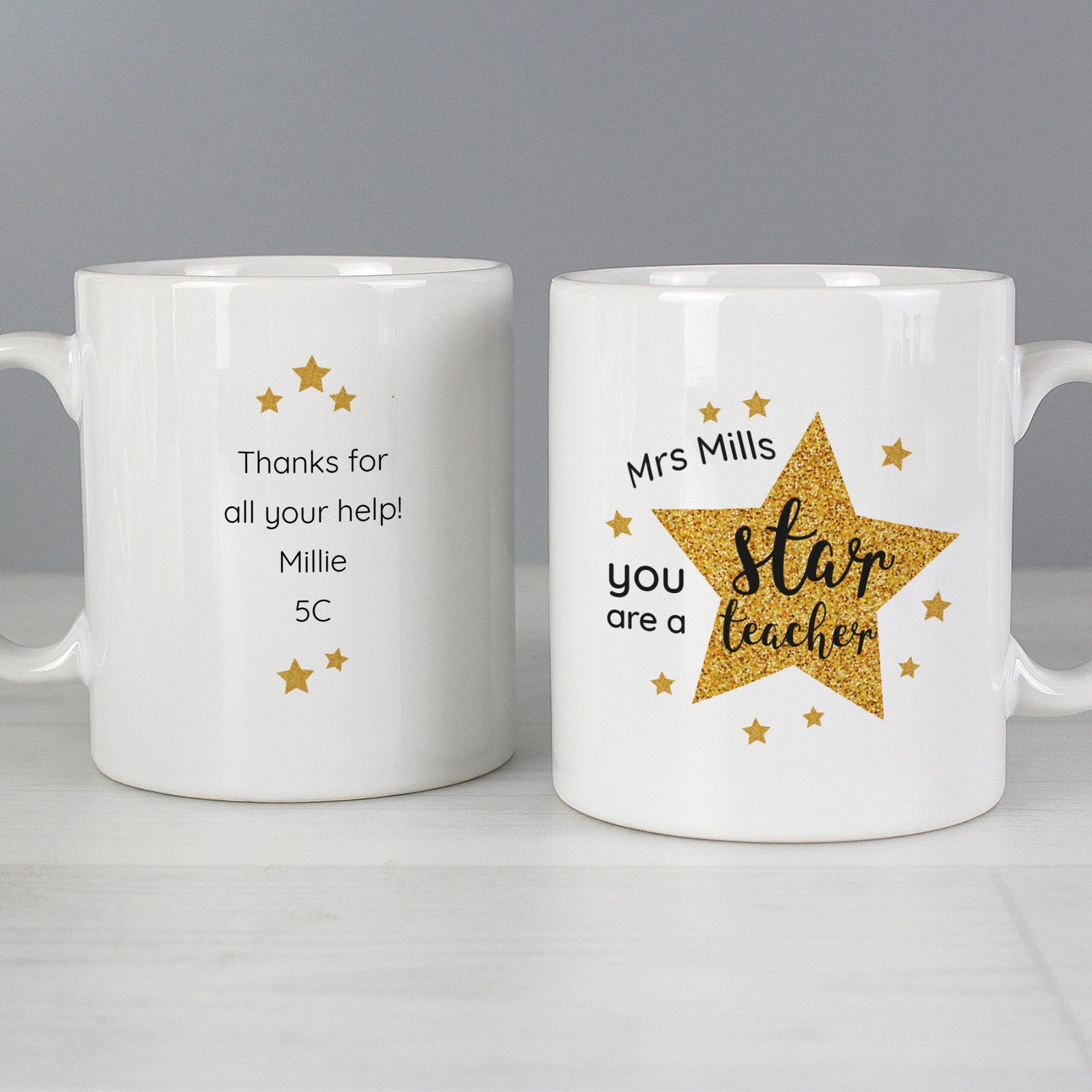 P0805H76 Personalised 'You Are A Star Teacher' Ceramic Mug Personalised 'You Are A Star Teacher' Ceramic Mug - Image 1