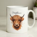 Personalised Highland Cow Motif (Adult Male) Ceramic Mug
