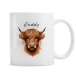 Personalised Highland Cow Motif (Adult Male) Ceramic Mug - Image 4