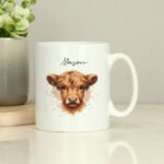 Personalised Highland Cow Motif (Young Boy) Ceramic Mug - Image 2