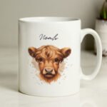 Personalised Highland Cow Motif (Young Boy) Ceramic Mug - Image 3