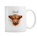 Personalised Highland Cow Motif (Young Boy) Ceramic Mug - Image 4