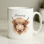 Personalised Highland Cow Motif (Adult Female) Ceramic Mug - Image 3