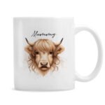 Personalised Highland Cow Motif (Adult Female) Ceramic Mug - Image 4
