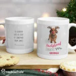 Personalised Rachael Hale 'Dachshund Through The Snow' Christmas Ceramic Mug - Image 3