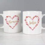 Personalised Confetti Hearts Design Ceramic Mug Set - Image 3