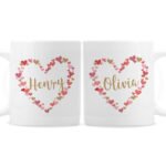 Personalised Confetti Hearts Design Ceramic Mug Set - Image 6