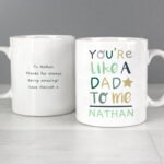 Personalised 'You're Like A Dad To Me' Star Motif Ceramic Mug