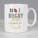 Personalised 'No.1 Rugby Player' Ceramic Mug - Image 3