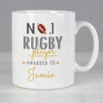 Personalised 'No.1 Rugby Player' Ceramic Mug - Image 5