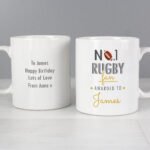 Personalised 'No.1 Rugby Fan' Ceramic Mug - Image 2
