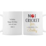 Personalised 'No.1 Cricket Fan' Ceramic Mug - Image 5