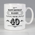 Personalised Birthday Vintage Typography Design Ceramic Mug - Image 2