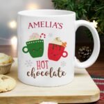 Personalised Cute Christmas 'Hot Chocolate' Ceramic Mug - Image 4