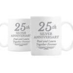 Personalised '25th Silver Anniversary' Ceramic Mug Set - Image 4