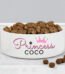 P0805J04 Personalised 'Princess' 15cm Medium White Ceramic Pet Bowl