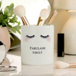 Personalised Eyelashes Design White Ceramic Storage Pot - Image 2