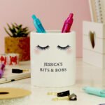 Personalised Eyelashes Design White Ceramic Storage Pot - Image 3