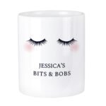Personalised Eyelashes Design White Ceramic Storage Pot - Image 5