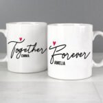 Personalised 'Together Forever' Couples Ceramic Mug Set