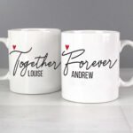 Personalised 'Together Forever' Couples Ceramic Mug Set - Image 2