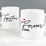Personalised 'Together Forever' Couples Ceramic Mug Set - Image 3