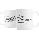 Personalised 'Together Forever' Couples Ceramic Mug Set - Image 4