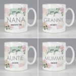 Personalised Any Message Abstract Rose Design Ceramic Mug - Image 2