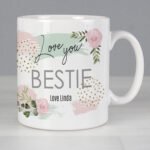 Personalised Any Message Abstract Rose Design Ceramic Mug - Image 3