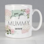 Personalised Any Message Abstract Rose Design Ceramic Mug - Image 4