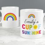 Personalised Rainbow Design 'Cup of Sunshine' Ceramic Mug