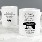 Personalised 'My Fingers May Be Small...' Bears Motif Ceramic Mug