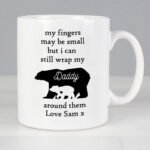 Personalised 'My Fingers May Be Small...' Bears Motif Ceramic Mug - Image 4