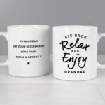Personalised 'Sit Back And Relax' Ceramic Mug