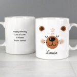 Personalised Cute Bear Face Design Ceramic Mug