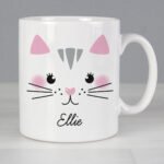 Personalised Cute Cat Face Design Ceramic Mug - Image 2