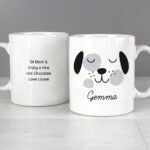 Personalised Cute Dog Face Design Ceramic Mug