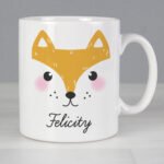 Personalised Cute Fox Face Design Ceramic Mug - Image 2