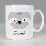 Personalised Cute Sloth Face Design Ceramic Mug - Image 2
