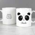 Personalised Cute Panda Face Ceramic Mug