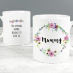Personalised Any Message Floral Design Ceramic Mug - Image 5