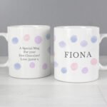 Personalised Any Message Watercolour Spot Design Ceramic Mug - Image 2