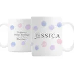 Personalised Any Message Watercolour Spot Design Ceramic Mug - Image 4