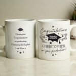 Personalised 'Congratulations On Your Graduation' Scroll Motif Ceramic Mug