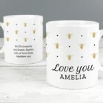 Personalised Any Message Bees Design Ceramic Mug - Image 2