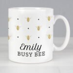 Personalised Any Message Bees Design Ceramic Mug - Image 3