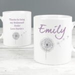 Personalised Dandelion Design Ceramic Mug