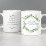 Personalised Any Message Botanical Design Ceramic Mug